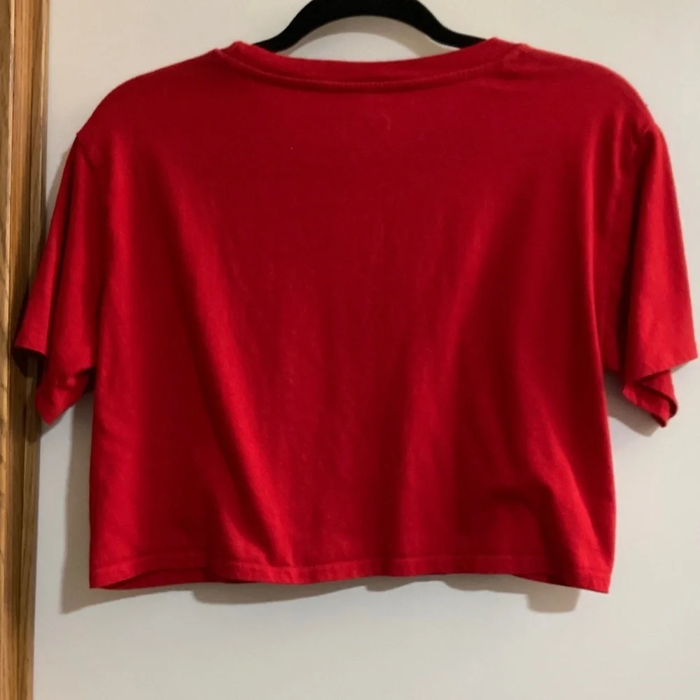 Disney Red Minnie Mouse Graphic Crop Tee